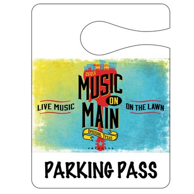 Plastic Rear View Mirror Hang Tags